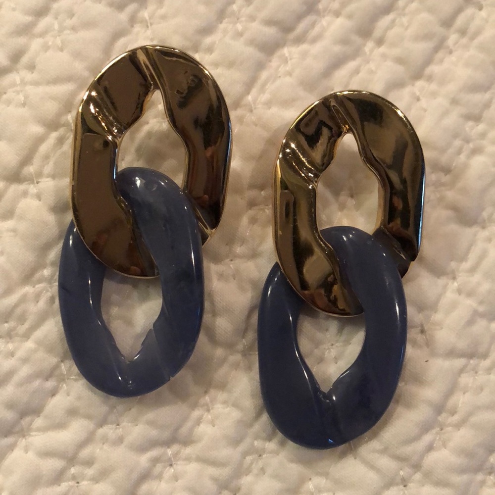Blue & Gold earrings